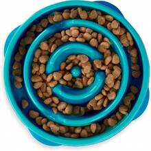 Medium Slow Feeder Bowl, Puzzle Maze Fast Eaters, Small To Medium Dogs, Helps Prevent Bloat Aid Digestion, Holds 2 Cups Wet Or Dry Food, Non - Slip, Made Without BPA, Turquoise - Màu ngọc lam + Trung bình - Xem 2