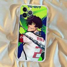Funda clásica de anime B-Blue L-Lock compatible con  11 12 13 14 15 16 17 Pro Max Plus Air, transparente, a prueba de golpes, compatible con funda de  17, funda de  17 Pro, funda de  17 Pro Max - z1 - Ver 9