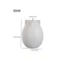 Moldes de vela DIY - Huevo rayado de Pascua, Conejo de oreja recta, Conejo calabaza, Floral de diamante, Conejito, Moldes de silicona para derretir cera - Blanco - Ver 9