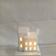 1 buc. Decor romantic de Crăciun pentru casă, din ceramică, accent pentru casă, potrivit pentru sufragerie, hotel și casă de vacanță - alb - Vizualizare 7