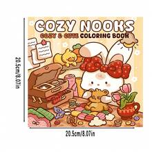 (Upgraded Luxury Edition, Thick Paper, 20.5 * 20.5cm) "Comfortable Corner: 22 Warm And Cute Pages", Suitable For Couples And Families, Suitable For Gatherings, Valentine's Day Birthdays, And Other Holidays. Painting And Study Supplies, 22 Pages, Books, Coloring Books, Study Supplies, School, Christmas, Halloween, Birthdays, Back To School Gifts, Coloring Books