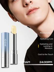 1pc Men's Moisturizing Lip Balm, Deeply Nourishing, Hydrating, Repairing, Prevents Chapping, Refreshing Formula For Men - Multicolor - View 5