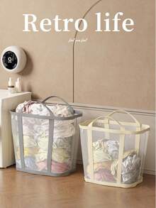 3 giỏ đựng đồ giặt bằng lưới đa năng có thể gấp gọn có quai xách - Túi đựng đồ di động, tiết kiệm không gian cho quần áo, gia đình, phòng giặt, phòng tắm, phòng, ký túc xá, du lịch - Hình chữ nhật, phụ kiện phòng giặt | Giỏ đựng đồ bật lên | Giỏ vải bền, giỏ đựng đồ giặt | Hình chữ nhật | Sức chứa lớn, 4 màu có sẵn - Nhiều màu - Xem 8