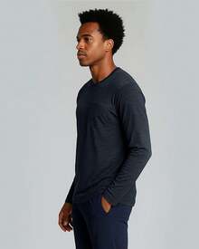 4 Pack: Men's Dry-Fit Active Athletic Long Sleeve Pocket Crew-Shirt Outdoors UPF 50 (S-5XLT), Breathable,-Wicking - Bộ 6 - Xem 5