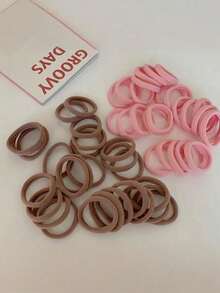 50pcs/Set Women's Basic High Stretch Hair Ties, Hairstyles (Multiple Colors) Casual Stretch Everyday Hair Ties, Simple , Thick Ponytail Clips, Simple And Elegant Style, Highly Stretchable Seamless Hair Accessories For Women's Sports, Simple Black Preferred, Home Beauty Women Accessory Gifts ,Hair Elastics ,Hair Rubber Bands ,Scrunchies ,Hair Rope ,Elastic Hair Tie Head Accessories Elastic Band - Multicolor - View 7