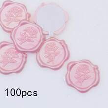 25/50/100 件酒红色玫瑰蜡封贴纸，婚礼请柬信封封口贴纸，自粘信封封口，非常适合婚礼、请柬、信封、礼品包装、圣诞节 - 彩色 - 查看 30