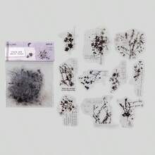 20pcs/Pack (10 Designs, 2 Of Each) Cute Plant Branches, Flowers, Leaves Stickers For Scrapbooking, Vintage English Notes, Collage Decoration, Diary DIY, Waterproof Transparent Stickers, Stationery Supplies Scrapbook Supplies - Multicolor - View 16