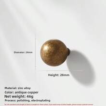 1/2件装锌合金现代简约仿金抽屉/橱柜/衣柜门把手 - 金色 - 查看 20