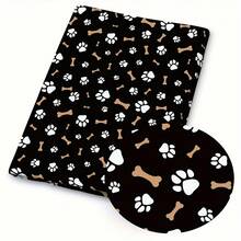 1 pièce Tissu matelassé à motif de patte de chien - 59 X 19,68 pouces (150 X 50 cm) Tissu polyester pré-coupé avec motif de patte de chiot - Convient pour la couture DIY, le scrapbooking, les nappes et l'artisanat - Nude - Voir 4