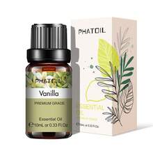 PHATOIL 1瓶10毫升/0.33液盎司精油，适用于香薰机、加湿器、芳香疗法、按摩、沐浴和放松，成分包括：薰衣草、茉莉、尤加利、香草、薄荷、檀香、乳香、甜橙、依兰、柠檬、玫瑰、佛手柑、茶树、丁香、柠檬草、广藿香、迷迭香、天竺葵、香茅、肉桂、葡萄柚、洋甘菊、快乐鼠尾草、生姜、没药、橘子、百里香、岩兰草。