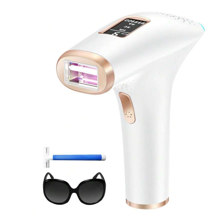LYSMOSKI Dispositivo de Remoção de Cabelo Permanente 3 em 1, 9 Níveis 999.900 Vezes, Atualizado 3 em 1 Remoção de Cabelo a Laser Doméstica para Rosto, Corpo e Linha do Maiô Bikini, Remoção de Cabelo Indolor em Todo o Corpo para Mulheres e Homens, Uso Doméstico Portátil, Adequado para Presentes de Feriados como Natal, Ano Novo e Ação de Graças.
