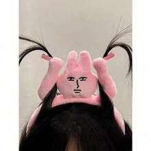 1pc Pink Bunny Ears Hair Hoop, Funny Hair Accessory, Photo Prop, For Spring/Summer New Products,Hairband,Hair Hoop Headbands - 粉色 - 查看 1