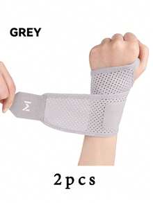 1件/2件装可调节运动护腕，黑色举重护腕，男女通用，羽毛球网球健身房健身护腕配件 - 彩色 - 查看 16