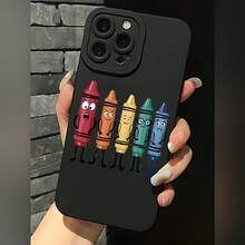 2026 nueva funda de teléfono esmerilada, funda de teléfono con impresión de personajes de dibujos animados para  17 15 Pro Max  17 14  17 13  Galaxy S23 S22 S21 protector de teléfono funda de pareja regalo para novio novia presente de vacaciones - Blanco antiguo - Ver 1