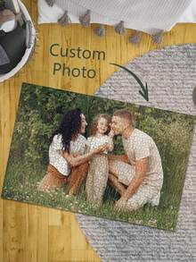 1pc Customized Photo Puzzle, Personalized Photo Collage Service Providing 35 To 1000 Photos, Party Gift, Anniversary Gift, Teacher's Day Gift (For Family And Friends), Christmas Gift (For Family And Friends), Room Decor, Party Decor, Wedding Decor (150-Piece Puzzle Is Smaller Than 35-Piece, But Maintains The Same Overall Size.)