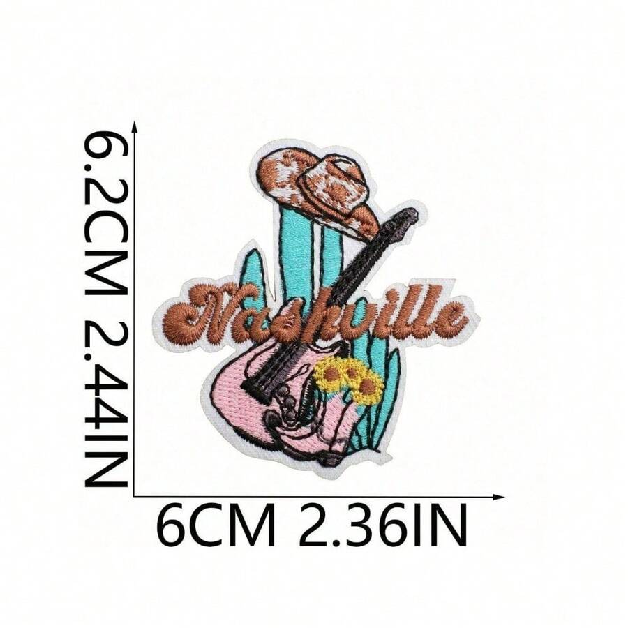 2pcs Western Cowboy Embroidered Patch Pink Lady Patch Bag Jacket Outfit Embroidered Label - 30 - View 1