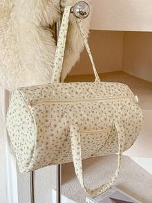 Large Capacity Lightweight Floral Quilted Travel Bag, Handheld & Shoulder Boston Bag Handbag Luggage Bag For Travel For Business For Vacation Holiday Portable Multifunction Travel Duffel Bag Unisex Weekender Bags - Nhiều màu - Xem 3