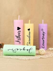 Quà tặng cho phù dâu, Ly giữ nhiệt có nắp và ống hút, Ly Giáng sinh, Ly thon gọn, Quà cầu hôn cho phù dâu, Quà tặng tiệc độc thân - Nhiều màu - Xem 2