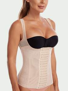Women's Breasted Bustier Corset, Push-Up Vest Style, Body-Slimming Waistband And Abdominal Shaping, It Is Not Only A Postpartum Corset, Body-Shaping Corset, But Also A Must-Have Item During Pregnancy And A Weight Loss Girdle - 杏色 - 查看 1