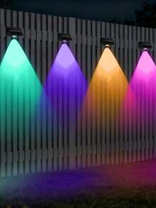 2/4/8pcs Outdoor Wall Lights, Solar Lights, Underwater Lights, Underwater Lights With RGB Color Changing Mode. They Can Be Used For Holiday Decoration, Creating A More Charming And Romantic Atmosphere. - Color Light - View 7