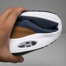 1双鞋男士运动鞋透气男士休闲鞋比赛鞋时尚休闲鞋男士跑步鞋 - 藍色 - 查看 5