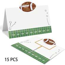 15/30 PCS Soccer Place Card For, Football Buffet Food Labels, Tent Name Cards For Boy Birthday And Baby Shower Party Table Setting Decorations Supplies (Football) - Multicolor - View 8