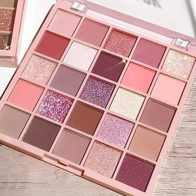 K'APEINE 25 Color Eyeshadow Palette, Multi-Color Pearlescent, Matte, Glitter Eyeshadows, High Color Payoff, Waterproof, Sweat-Resistant, Versatile For Daily Wear