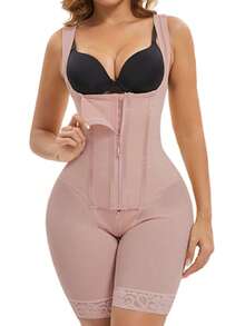 1 Pc Women's Faja Body Shaper Bodysuit, Colombian Shapewear,Tummy Control ,Butt Lifter, Slimmer Jumpsuit,Zipper Closure,Thigh Slimming Bodysuit Lingerie,Suitable For Daily Wear Or Various Occasions-Autumn,Christmas And Halloween Costumes - 多色1 - 查看 7