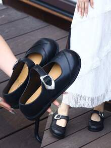 Women's Fashion Closed Toe High Heel Sandals, Non-Slip Soft Bottom Slippers For Students, Outdoor Wear - Black - View 3