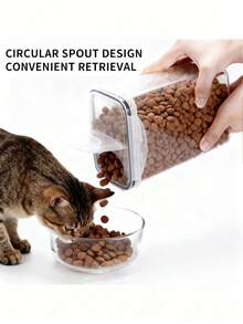 2个/4个装宠物食品储物盒，可开启盖子，2.0升（68盎司）猫粮储物箱，适用于存放猫粮或狗粮，密封防潮，方便宠物食品的整理和储存，包含标签和记号笔。 - 2公升 - 查看 2