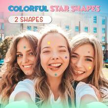 200 Pcs HITWORKER Cute Hydrocolloid Acne Patches | Star-Shaped Acne Patches, Waterproof And Non-Drying, Gentle And Non-Irritating, Suitable For All Skin Types, Colorful Design. - 彩色-200pcs - 查看 7