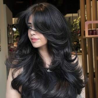 [Elegant Hair] Highlight Brown Layered Wig Straight Wear And Go Synthetic Wig High Quality Glueless Wigs For Women Heat Resistant Fiber Daily Use