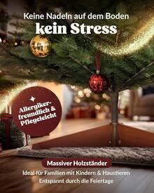 Naturally Realistic Artificial Christmas Tree (180cm) - Pine Tree Artificial Christmas Tree - Artificial Christmas Trees - Foldable Artificial Christmas Tree - Green 180 cm - View 5