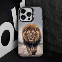 L-Lion Animal Phone Case For  17,16,15,14,13,12,11,Pro,Max,Plus,E,Air,Mini Black Tpu Cover.Holiday Phone Accessories. - z3 - 查看 3
