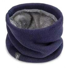 Men's Knitted Neck Warmer With Thermal Lined, Autumn/Winter Warm Windproof Neck Gaiter For Cycling - A - View 4