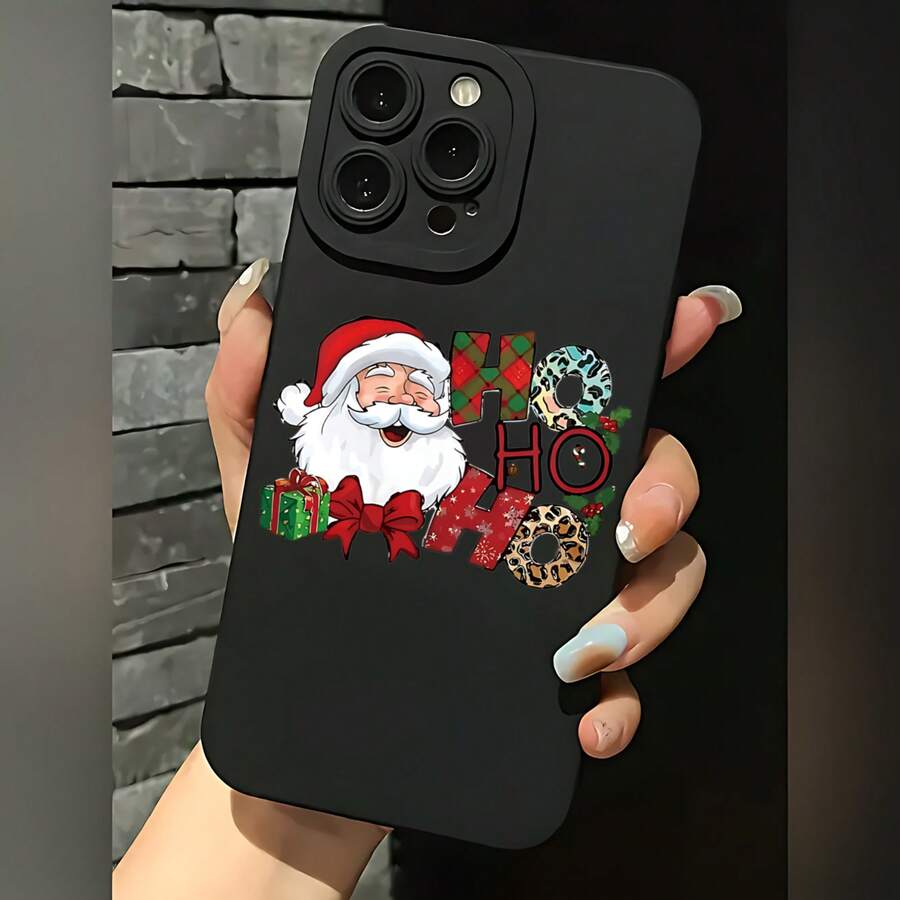 2026 nueva funda de teléfono esmerilada, funda de teléfono diseño navideño de Santa Claus Ho Ho Ho para  17 15 Pro Max  17 14  17 13  17 12  Galaxy S23 S22 S21 S20 funda protectora para teléfono funda de pareja regalo para novio novia regalo de vacaciones - Blanco antiguo - Ver 1