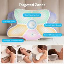 Alcedo Cozy Sleep, Odorless Ergonomic Contour Foam, Orthopedic Bed Pillow Side, Back, And Stomach Sleepers, Idea, Holiday Idea - 1 - Xem 6