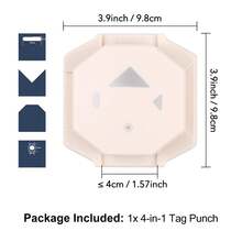 Perforadora de etiquetas 4 en 1 para manualidades de papel; Disponible en 4 formas de perforadoras de esquinas de etiquetas para tarjetas de visita DIY, invitaciones, fotos, elaboración de tarjetas y scrapbooking - Multicolor - Ver 11