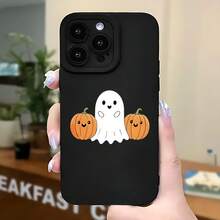 2026 nueva funda de teléfono esmerilada, funda de teléfono con impresión de fantasma de Halloween y calabazas para iPhone 17 14 13 12 11 Pro Max Se 2022  Galaxy S23 S22 S21 S20 A54 A53 A34 A33 A23 A22 A14 A13 A12 A03s funda protectora para pareja regalo de teléfono para novio novia regalo de vacaciones - Negro - Ver 5