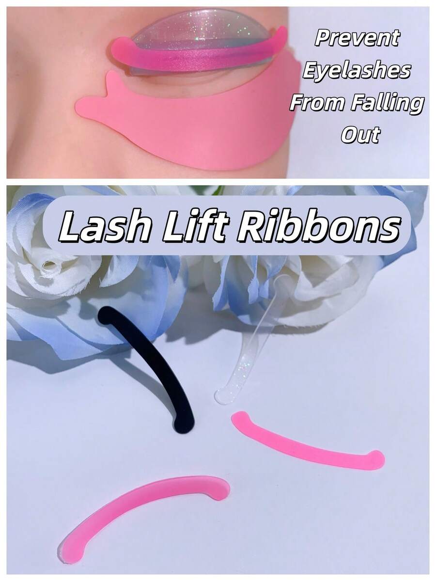 PERMANIA 1 pereche panglici pentru ridicarea genelor, bandă de acoperire pentru permanent, tampoane pentru ridicarea genelor, rolă din silicon pentru permanent, previne căderea genelor, reutilizabilă după curățare, potrivită pentru saloane