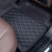 Alfombrillas de piso de coche de PVC antideslizantes y resistentes al agua, 4 piezas, fáciles de limpiar e instalar, protección para todo tipo de clima, ajuste universal para la mayoría de los coches - negro 3201 - Ver 5