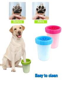 1pc Portable Pet Paw Cleaner Cup, Suitable For Small And Medium Pets. Made Of Soft And Silicone Material. Pet Foot Wash Cup, Cleaning Cup, Dog Towel, Pet Supplies, Pet Outdoor Accessories - Multicolor - View 5