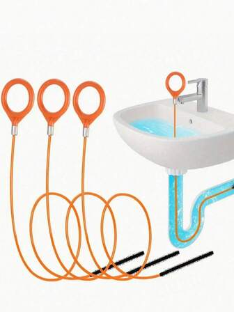 1PC Drain Unclogging Tools, Drain Cleaner Hair Unclogging, Shower Drain Unclogging Tools, Sink Unclogging, Drain Hair Remover, Sink Unclogging, Drain Hair Remover, Pipe Unclogging, Drain Cleaning Stick, Snake Drain Cleaner, Hair Unclogging Tools, Kitchen Sink And Bathtub, Sink Unclogging, Hair Drain, Toilet Sewer Pipe Drain Cleaning Tools For Shower, Kitchen Sink, Bathtub, Bathroom