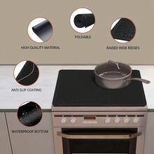 Stove Top Cover For Electric Stove - Silicone Stove Mat For Glass Top, Glass Cooktop Protector, XL Dish Drying Mats For Kitchen,Oven Covers For Electric Stove (Black,28 X 20) Kitchen Accessories Cooking Utensils - Black - View 6
