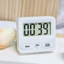 1pc Large Screen Digital Kitchen Timer, Multi-Color Options (Black, White, Blue, Pink, Yellow), Minute/Second Dual Countdown Alarm Clock, Baking, Cooking, Fitness, Learning, Time Management Tool, Heart-Shaped Button, Portable & Minimalist Design - Multicolor - View 13