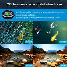 LIGINN 10-In-1 Versatile Smartphone Camera Lens Kit: Fisheye/Wide Angle/Macro/CPL/Starburst/Kaleidoscope/2X Telephoto, Compatible With Apple, And Most Smartphones, Multi-Functional Smartphone Lens Set For Mobile Photography - Black - View 7