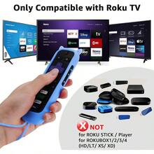 AWYY2 Pack Replacement Remote For Roku TV With Glow In The Dark Case Universal Remote For /Hisense/Onn/Sharp/Element/ Roku Smart TVs - 2個裝遙控器粉紅外殼藍色外殼 - 查看 2