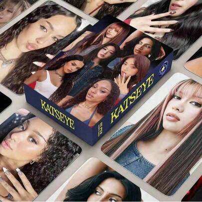 1 set Kpop KATSEYE holografisk LOMO fotokortsamling - Dubbelsidig fullvärdig medlemsserie (Sophia/Lara/Daniela/Manon/Yoonchae/Megan), lämplig för Kpop-fansamling, dagboksdekoration, konsertjubel, födelsedagspresent och scrapbooking