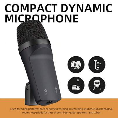 E602 有线低音麦克风，适用于鼓组、人声、乐队、DJ、舞台、乐器、现场录音等场合。