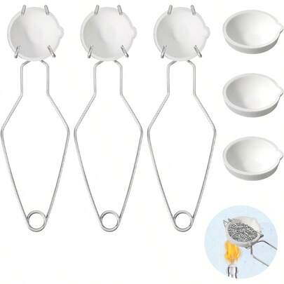 1/9-delars set med metallsmältdeglar, inklusive keramisk kvartsdegel, klämhandtag, degelklämma, metallsmältningsset, silversmedsset för nybörjare, kan smälta guld, silver och andra metaller
